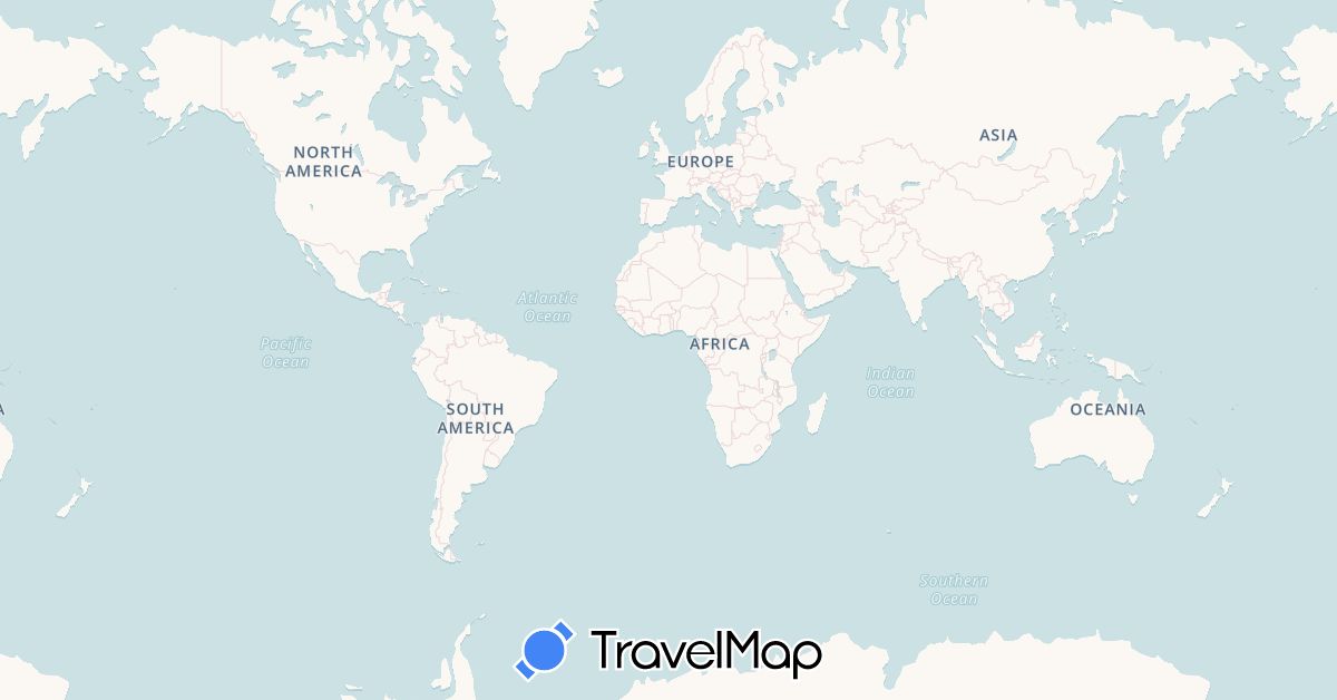 TravelMap itinerary: driving, bus, plane, boat in Egypt (Africa)